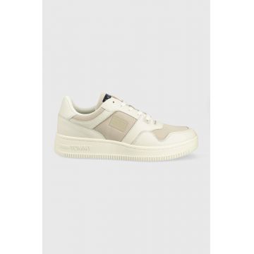 Tommy Jeans sneakers Mix Basket culoarea bej