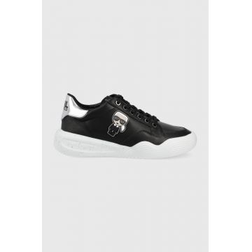 Karl Lagerfeld ghete de piele Kapri Run culoarea negru