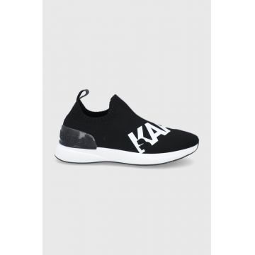 Karl Lagerfeld pantofi Finesse culoarea negru, cu toc plat