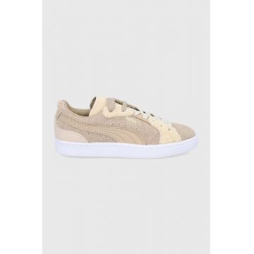 Puma ghete de piele Title Nine 383999 culoarea bej