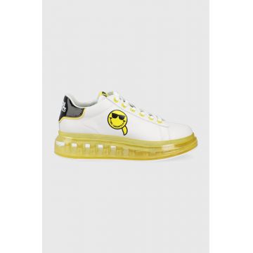 Karl Lagerfeld sneakers din piele KAPRI KUSHION culoarea alb