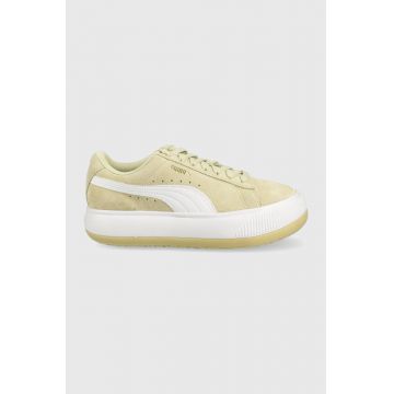 Puma sneakers din piele Suede Mayu 38068612 culoarea verde