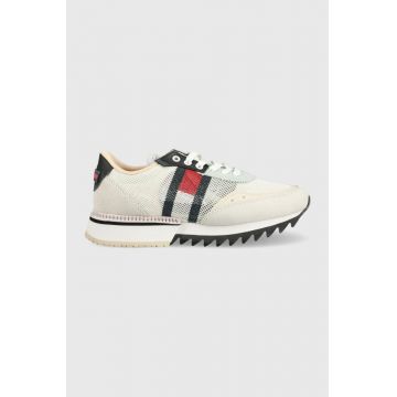 Tommy Jeans sneakers culoarea alb