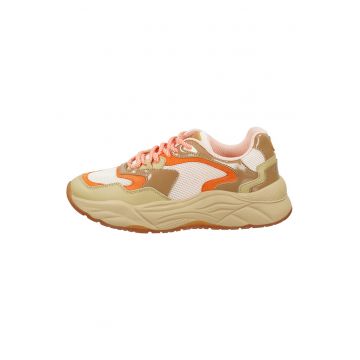 Pantofi sport de piele cu garnituri de piele intoarsa