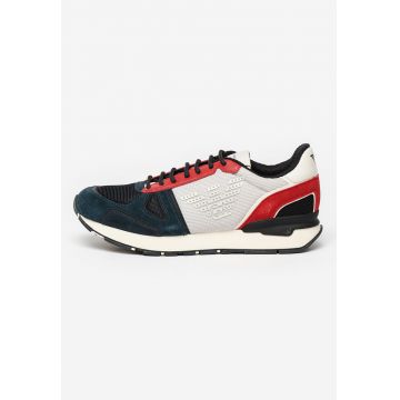 Pantofi sport cu garnituri de piele intoarsa