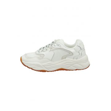 Pantofi sport de piele cu garnituri de piele intoarsa
