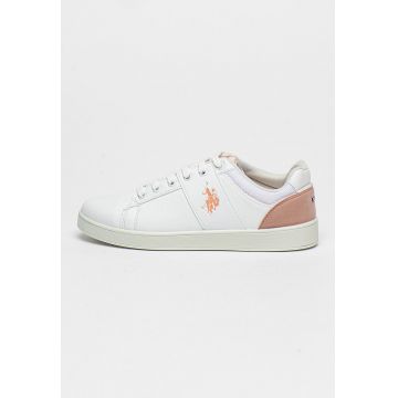 Pantofi sport de piele ecologica cu insertii din material textil Blante