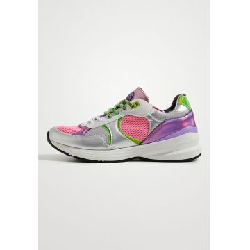 Pantofi sport de piele ecologica cu model colorblock