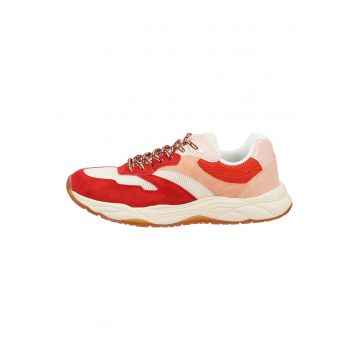Pantofi sport de piele intoarsa cu insertii de plasa Celest