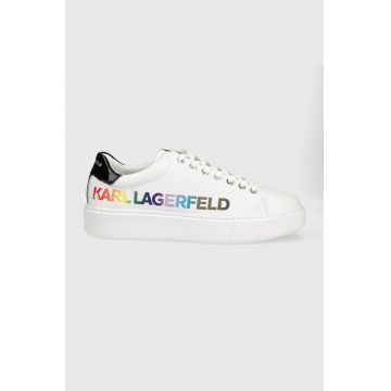 Karl Lagerfeld sneakers din piele Maxi Kup culoarea alb