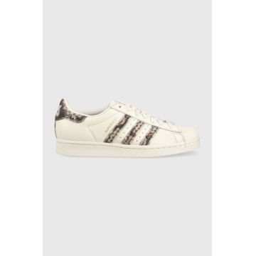 adidas Originals sneakers Superstar culoarea bej H03415-WHT/GOLD