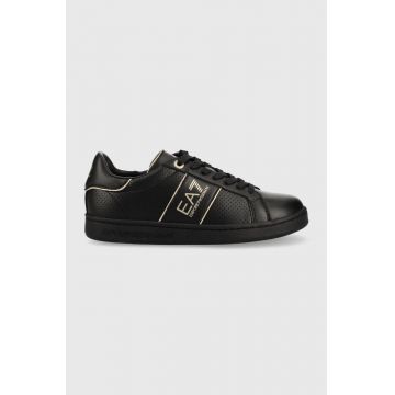 EA7 Emporio Armani sneakers din piele Classic Perf culoarea negru