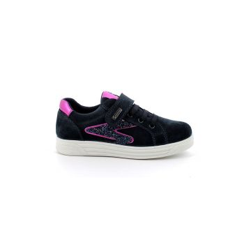 Primigi sneakers de piele întoarsă pentru copii culoarea negru