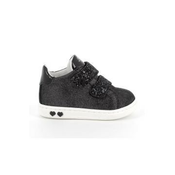 Primigi sneakers de piele întoarsă pentru copii culoarea negru