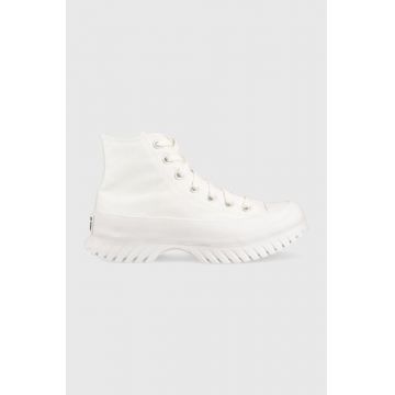 Converse tenisi Chuck Taylor All Star Lugged 2.0 femei, culoarea alb