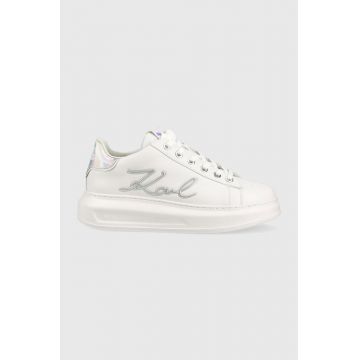 Karl Lagerfeld sneakers din piele Kapri culoarea alb