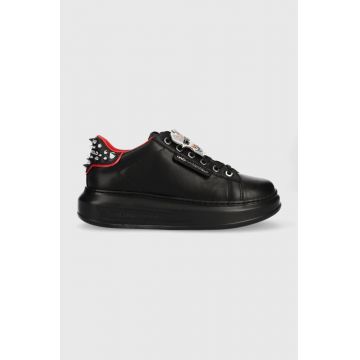 Karl Lagerfeld sneakers din piele Kapri culoarea negru