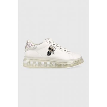 Karl Lagerfeld sneakers din piele KAPRI KUSHION culoarea alb KL62633