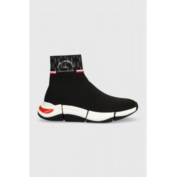 Karl Lagerfeld sneakers Quadra culoarea negru