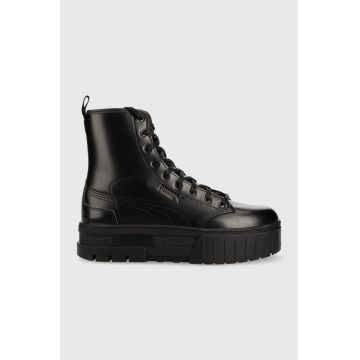 Puma sneakers din piele X Dua Lipa femei, culoarea negru,