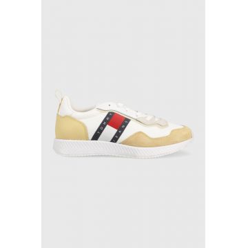 Tommy Jeans sneakers Track Cleat culoarea alb