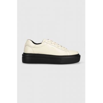 Gant sneakers din piele Alincy culoarea bej