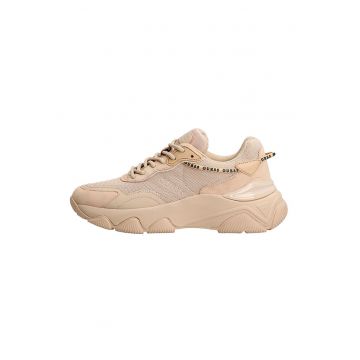 Pantofi sport cu garnituri de piele intoarsa si piele ecologica