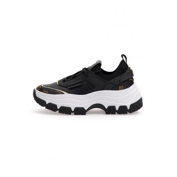 Pantofi sport de piele ecologica cu aspect masiv