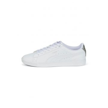 Pantofi sport low-top de piele ecologica cu garnitura metalizata pe spate Vikky v3 Distressed