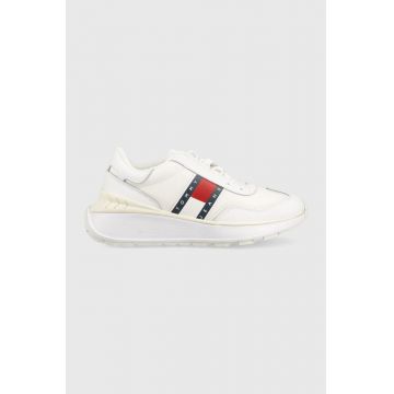 Tommy Jeans sneakers Fashion Retro Run , culoarea alb