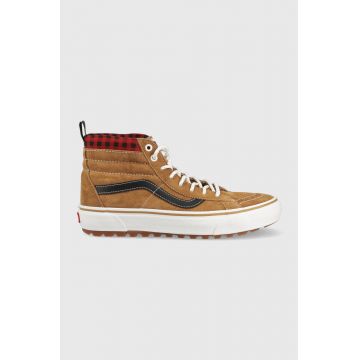 Vans teniși de piele SK8-Hi bărbați, culoarea maro VN0A5HZYY491-MBWBL