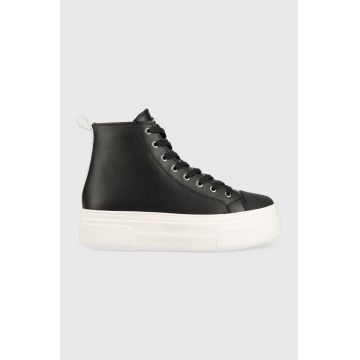 Armani Exchange pantofi sport de piele culoarea negru