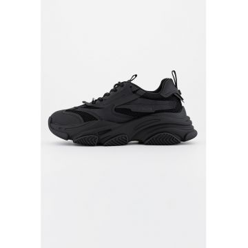Pantofi sport de piele ecologica cu insertii de plasa Possess