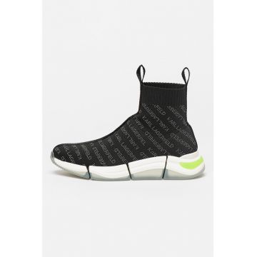 Pantofi sport mid-high tip soseta cu model logo Quadro