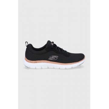 Skechers Pantofi culoarea negru, cu toc plat
