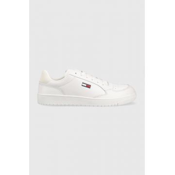 Tommy Jeans sneakers din piele Tommy Jeans City Leather Cupsole , culoarea alb