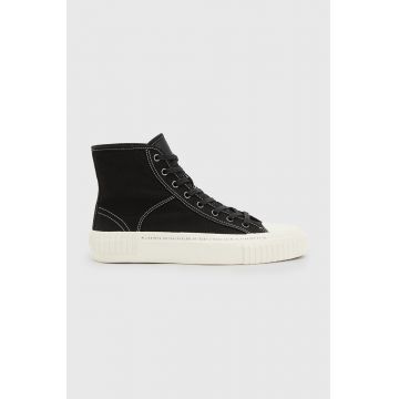 AllSaints tenisi Douglas Script High Top barbati, culoarea negru