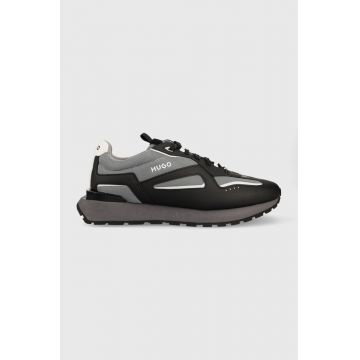 HUGO sneakers Cubite barbati, culoarea negru