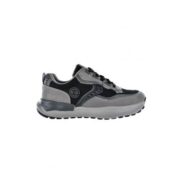 Pantofi sport cu model colorblock si insertii din plasa