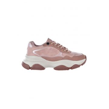 Pantofi sport din piele ecologica cu talpa wedge