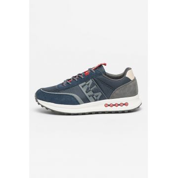 Pantofi sport low-top cu garnituri din piele intoarsa Slate