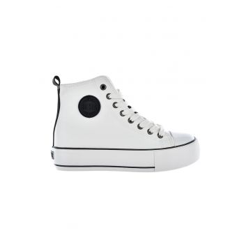 Pantofi sport mid-cut din piele ecologica