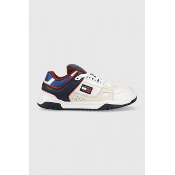 Tommy Jeans sneakers din piele Tommy Jeans Skate Sneaker culoarea alb