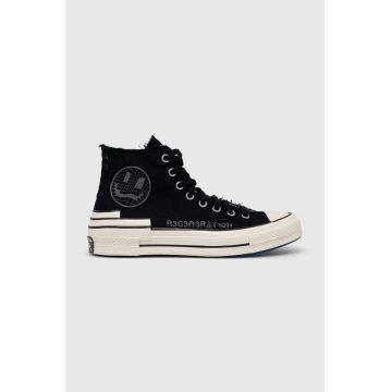 Converse tenisi Chuck 70 Trippy Heel culoarea negru