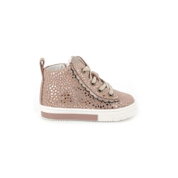 Primigi sneakers de piele întoarsă pentru copii culoarea roz