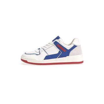 Pantofi sport colorblock cu insertii de piele