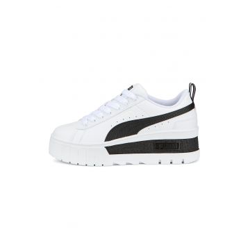 Pantofi sport de piele cu insertii de piele ecologica Mayze