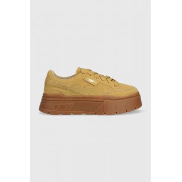 Puma sneakers din piele Mayze Stack Suede Wns culoarea bej 383983-03