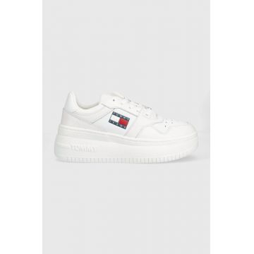 Tommy Jeans sneakers En0en02025 Meg Flatform Option 1 culoarea alb