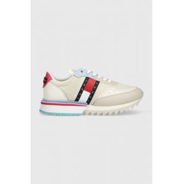 Tommy Jeans sneakers En0en02055 Cleat Low culoarea bej